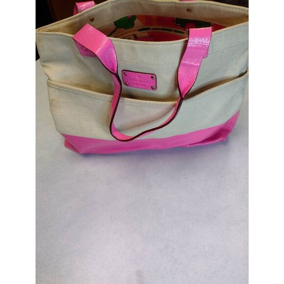 Kate Spade New York Horseshoe Cove Magazine Tote Pink Cream Handbag - Picture 1 of 9